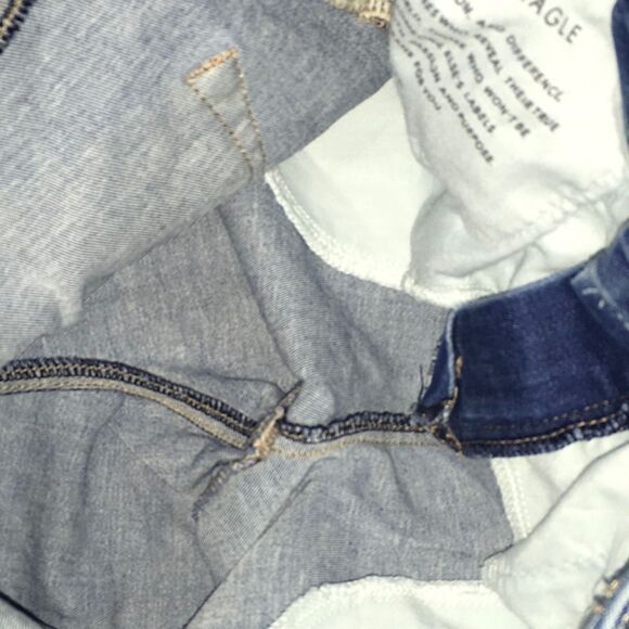 American Eagle jeans women's size 2 long 2L blue curvy super hi-rise jeg… - Picture 9 of 16